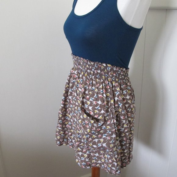 Lush | Racer Back Skater Dress with Pockets and Smock Waist - Picture 4 of 5